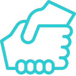 Cartoon handshake